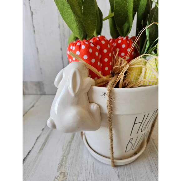 Rae dunn Honey Bunny pot Easter spring magenta large carrots decor unique center - Picture 7 of 10